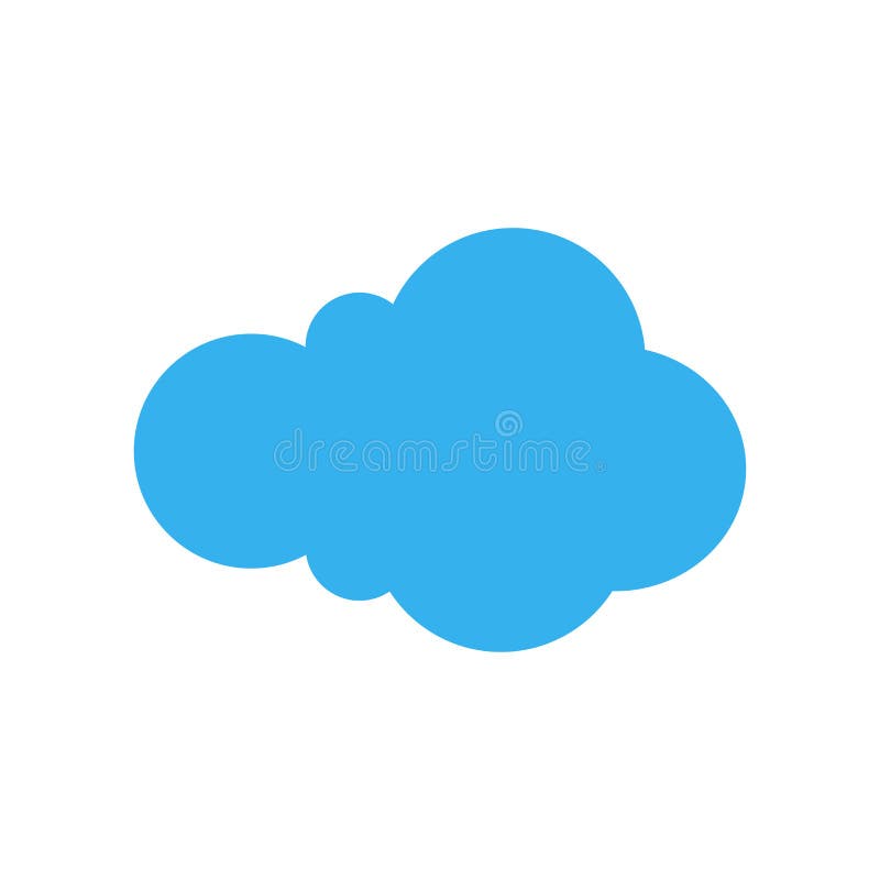Cloudes ikony wektoru znak i symbol odizolowywający na białym tle ilustracja wektor
