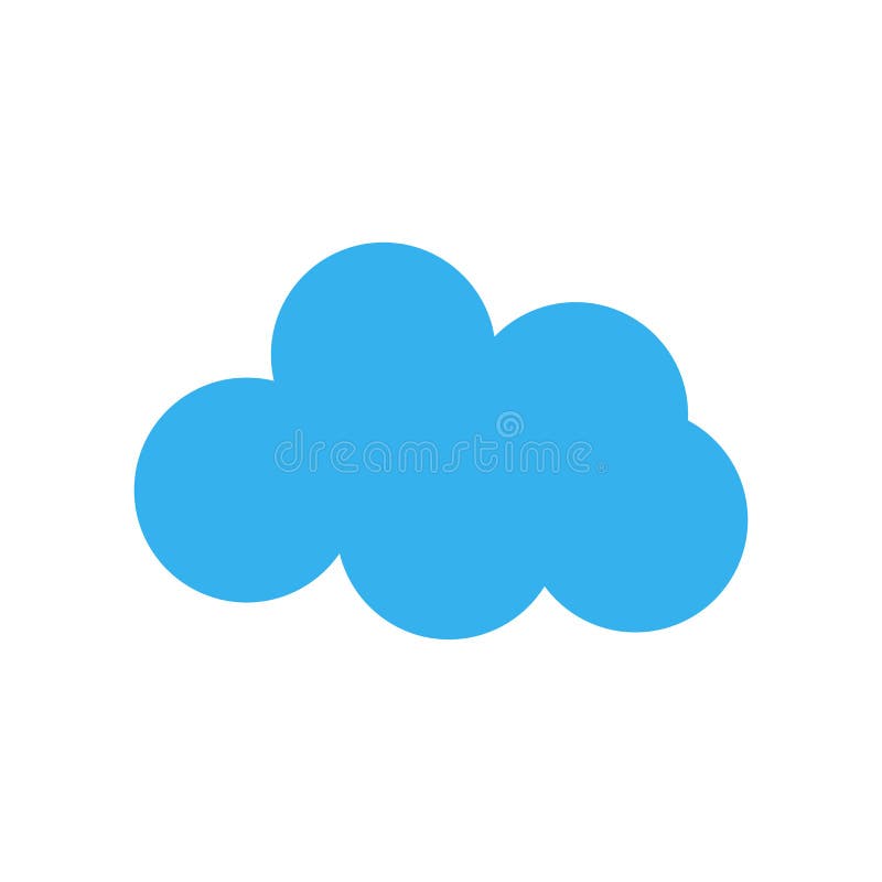 Cloudes ikony wektoru znak i symbol odizolowywający na białym tle ilustracji