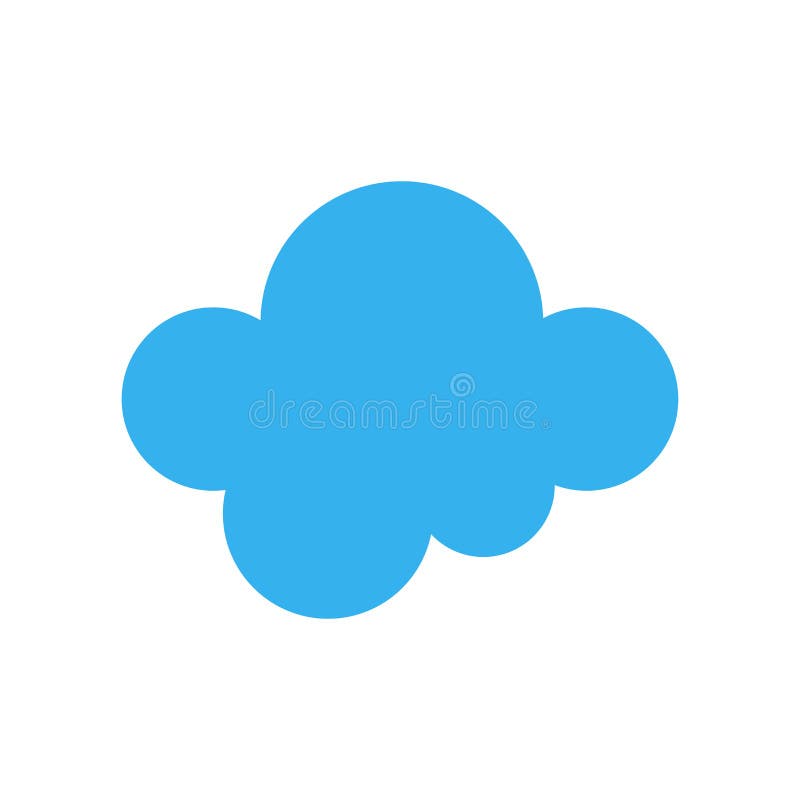 Cloudes ikony wektoru znak i symbol odizolowywający na białym tle ilustracja wektor