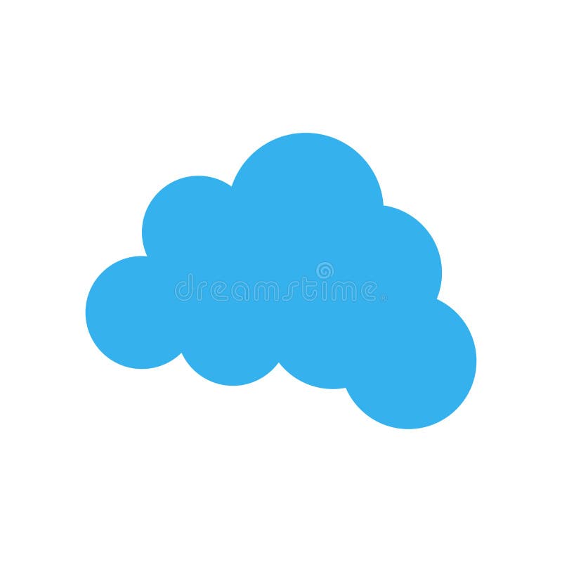 Cloudes ikony wektoru znak i symbol odizolowywający na białym tle ilustracja wektor