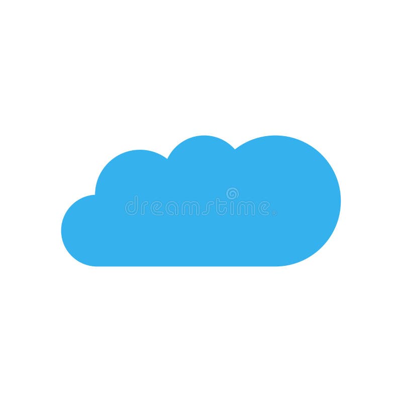 Cloudes ikony wektoru znak i symbol odizolowywający na białym tle ilustracji
