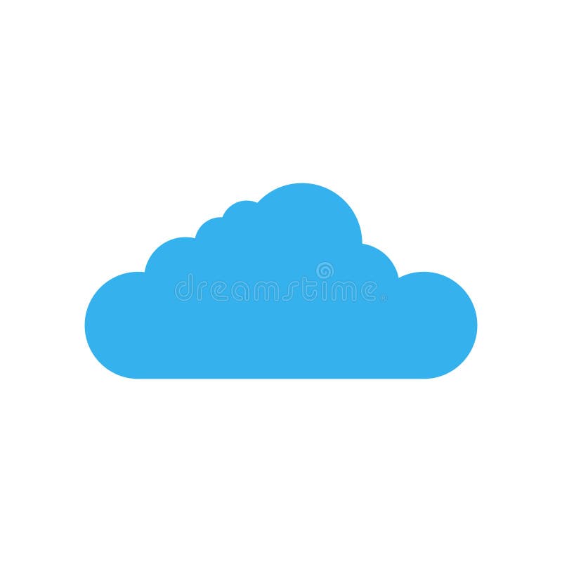 Cloudes ikony wektoru znak i symbol odizolowywający na białym tle ilustracja wektor