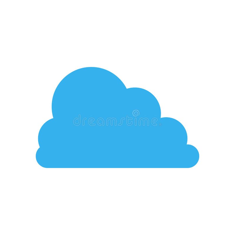 Cloudes ikony wektoru znak i symbol odizolowywający na białym tle ilustracja wektor