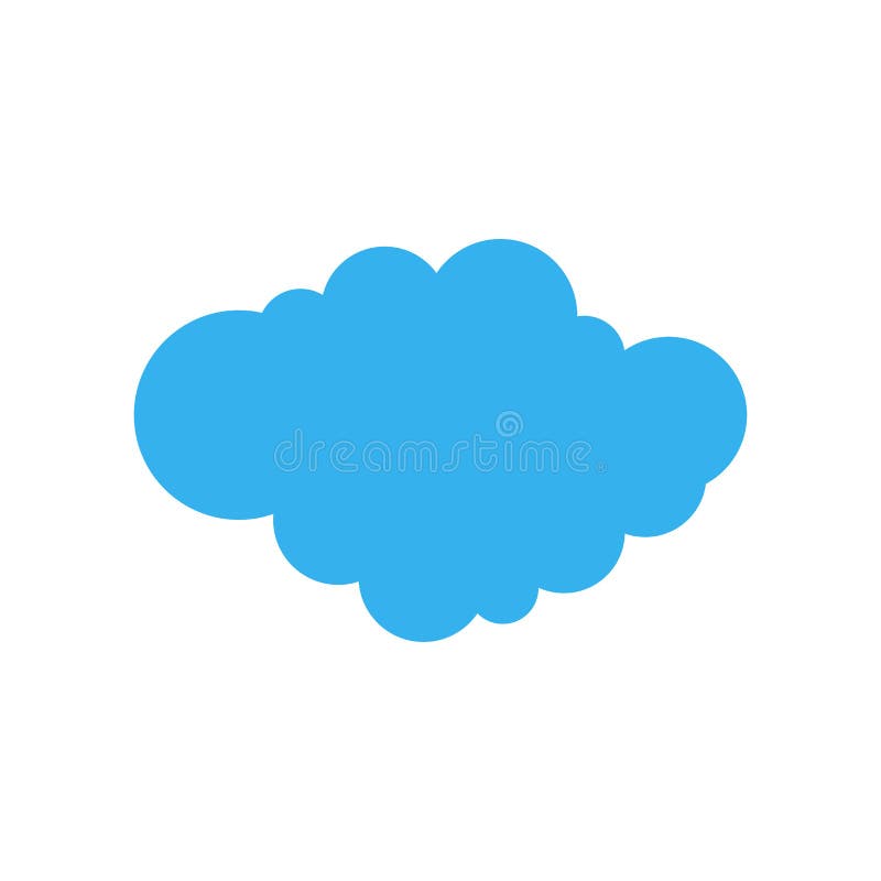 Cloudes ikony wektoru znak i symbol odizolowywający na białym tle ilustracji