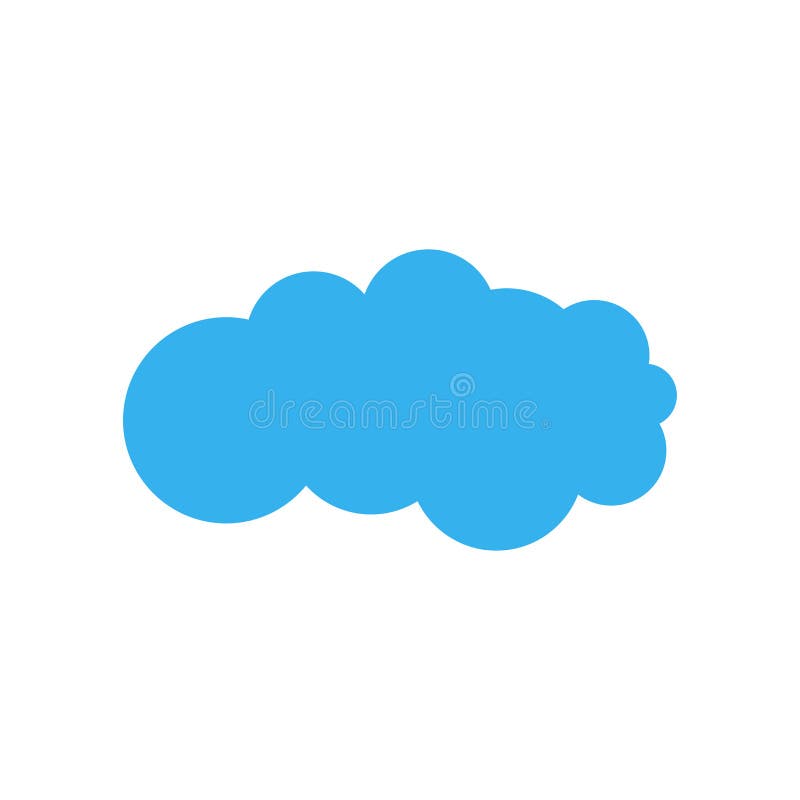 Cloudes ikony wektoru znak i symbol odizolowywający na białym tle ilustracji
