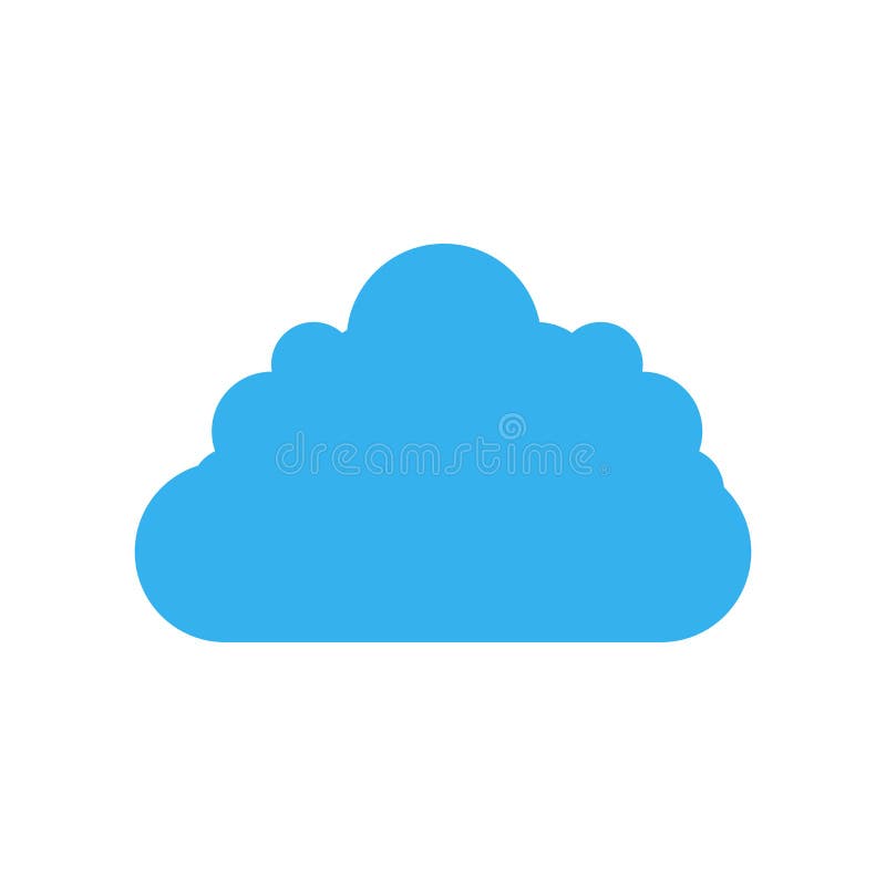Cloudes ikony wektoru znak i symbol odizolowywający na białym tle ilustracja wektor