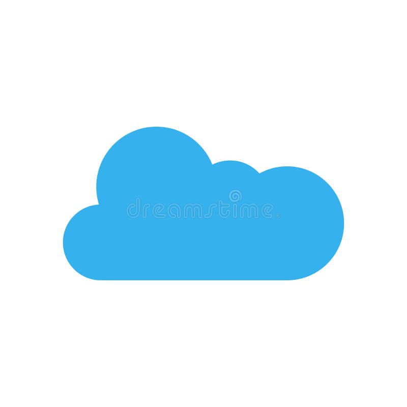 Cloudes ikony wektoru znak i symbol odizolowywający na białym tle ilustracja wektor