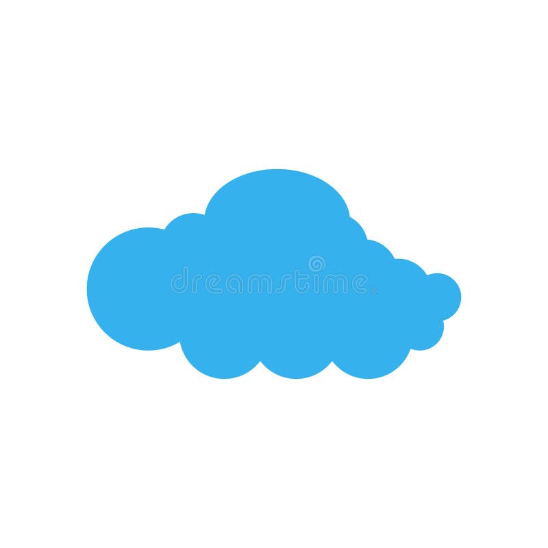 Cloudes ikony wektoru znak i symbol odizolowywający na białym tle ilustracji