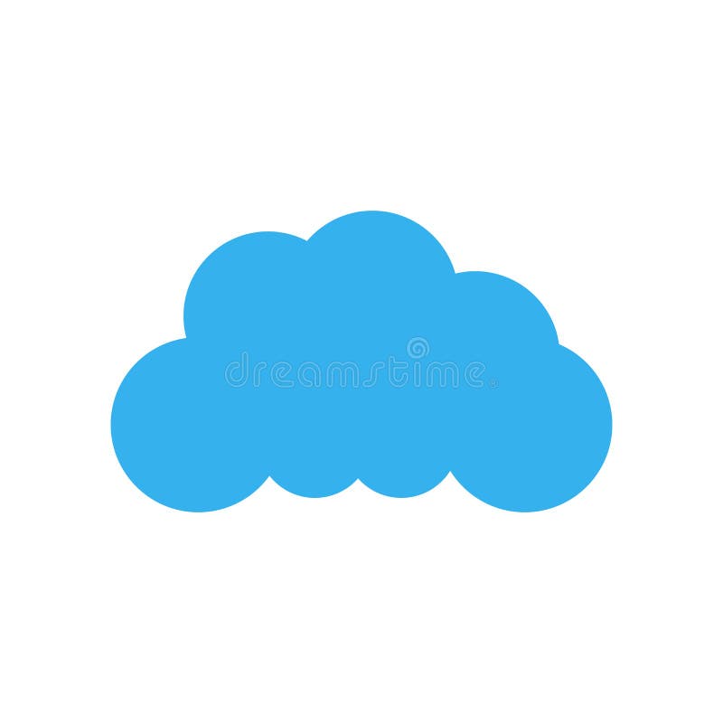 Cloudes ikony wektoru znak i symbol odizolowywający na białym tle ilustracji