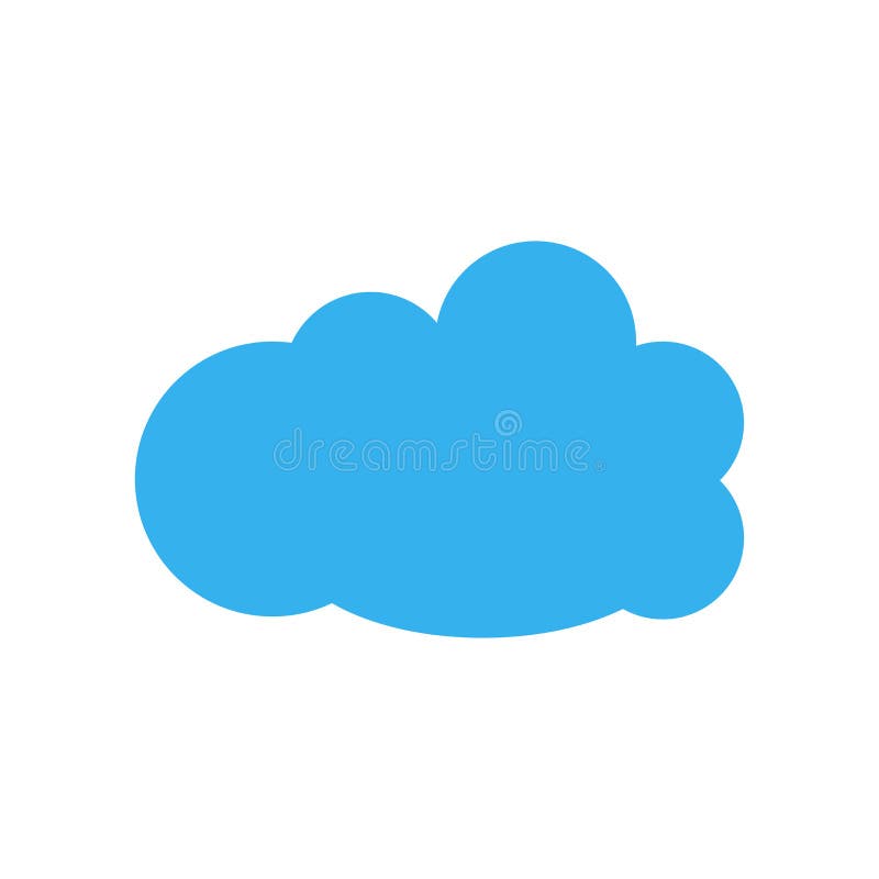 Cloudes ikony wektoru znak i symbol odizolowywający na białym tle ilustracji