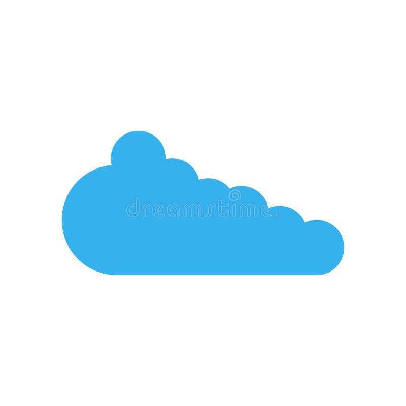 Cloudes ikony wektoru znak i symbol odizolowywający na białym tle ilustracji