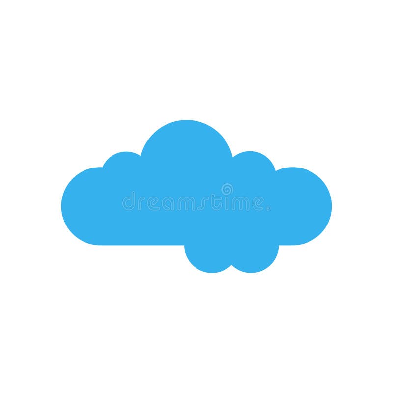 Cloudes ikony wektoru znak i symbol odizolowywający na białym tle ilustracja wektor