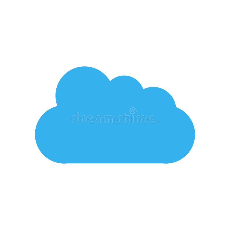 Cloudes ikony wektoru znak i symbol odizolowywający na białym tle ilustracji
