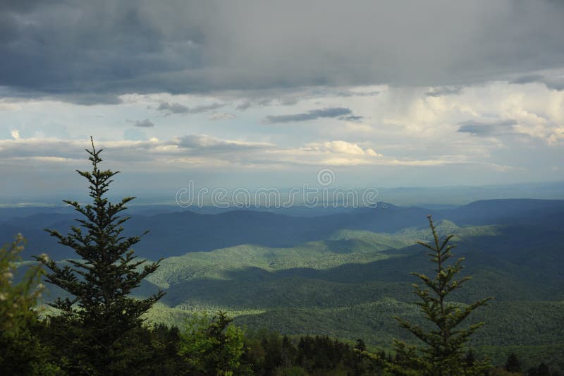 Clouds above the mountains in North Carolina