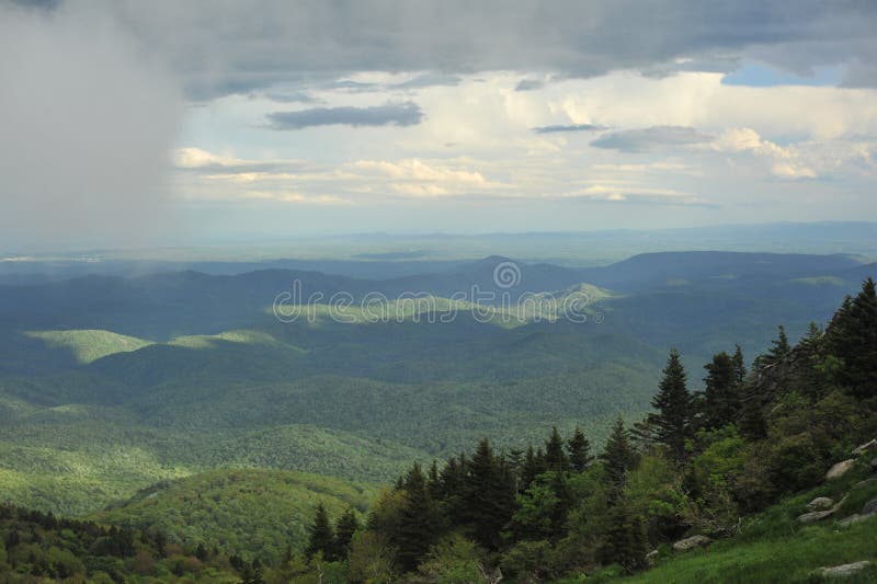 Clouds above the mountains in North Carolina