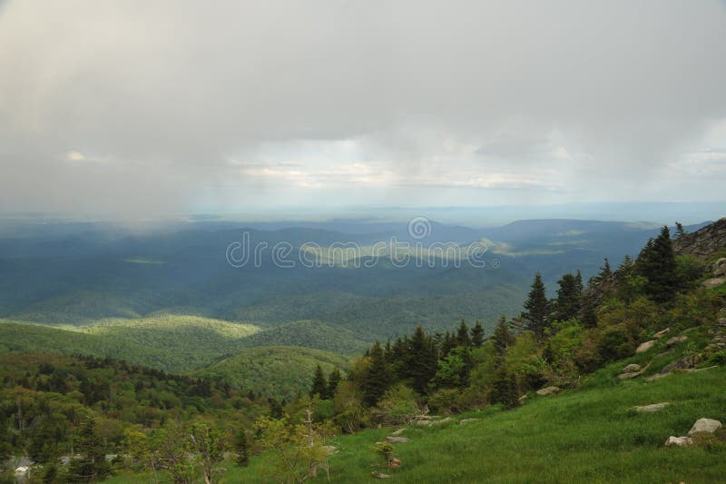 Clouds above the mountains in North Carolina