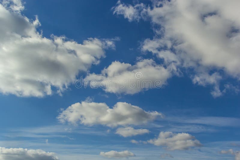 Clouds in the blue sky Panoramic image texture background graphic resources design Meteorology, heaven hope peace concept stock image