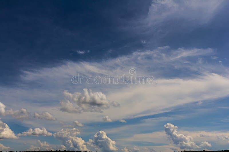 Clouds in the blue sky Panoramic image texture background graphic resources design Meteorology, heaven hope peace concept stock images
