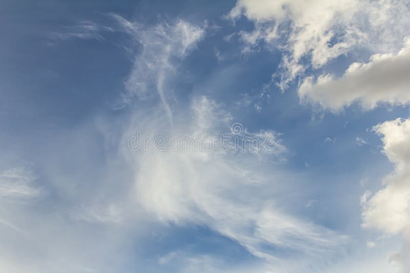 Clouds in the blue sky Panoramic image texture background graphic resources design Meteorology, heaven hope peace concept stock images