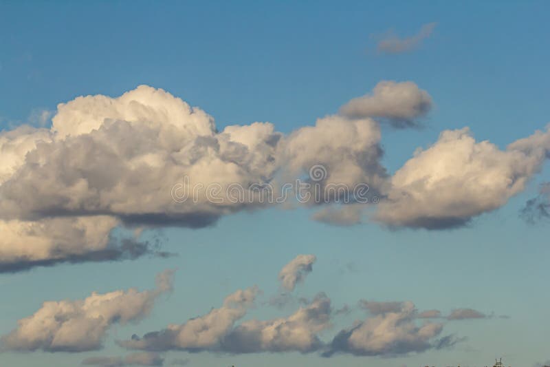 Clouds in the blue sky Panoramic image texture background graphic resources design Meteorology, heaven hope peace stock image