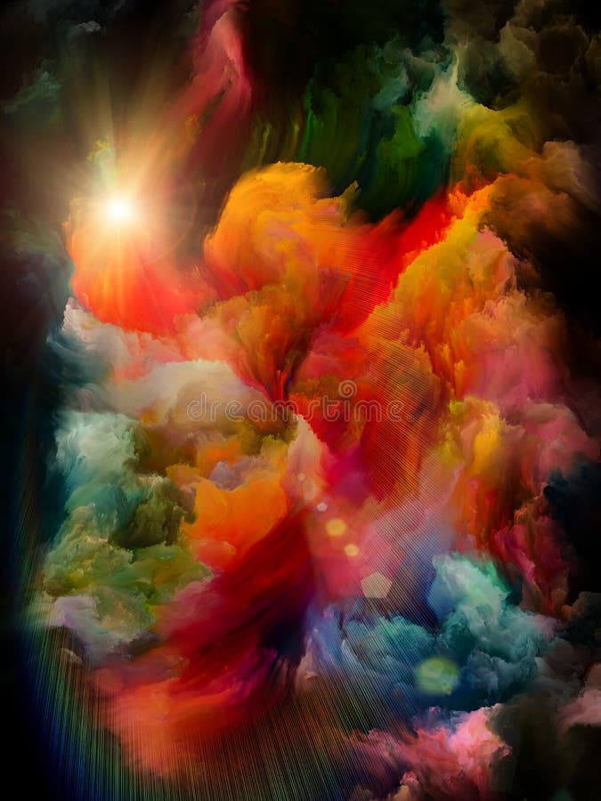 Colorful Cloud Abstraction stock illustration. Illustration of space