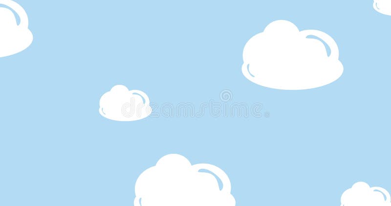 Clouds Float Across the Sky Background Cartoon Animation. Stock Video -  Video of isolated, animated: 93886533