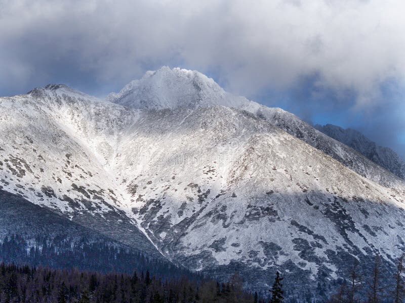 Clouds in High Tatra mountains during winter