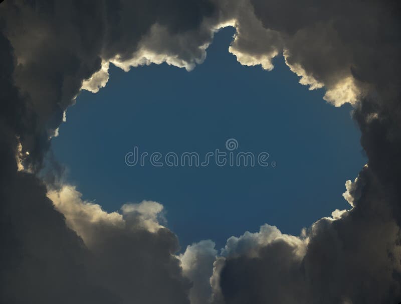 Clouds hole sky background stock photo. Image of weather 122641600
