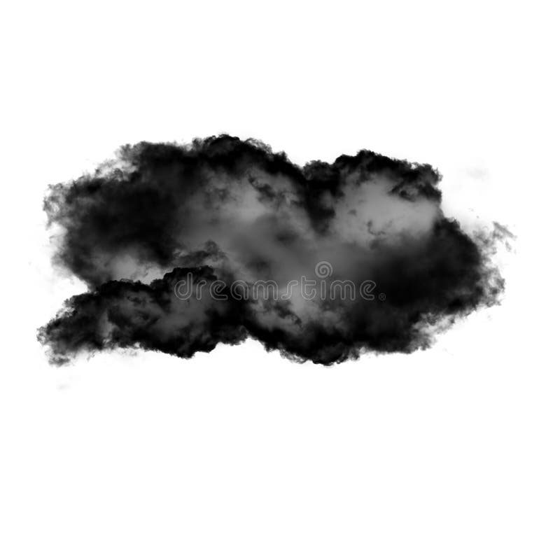 Black Clouds of Smoke Isolated Over White Background Stock Illustration -  Illustration of rain, forecast: 115985377