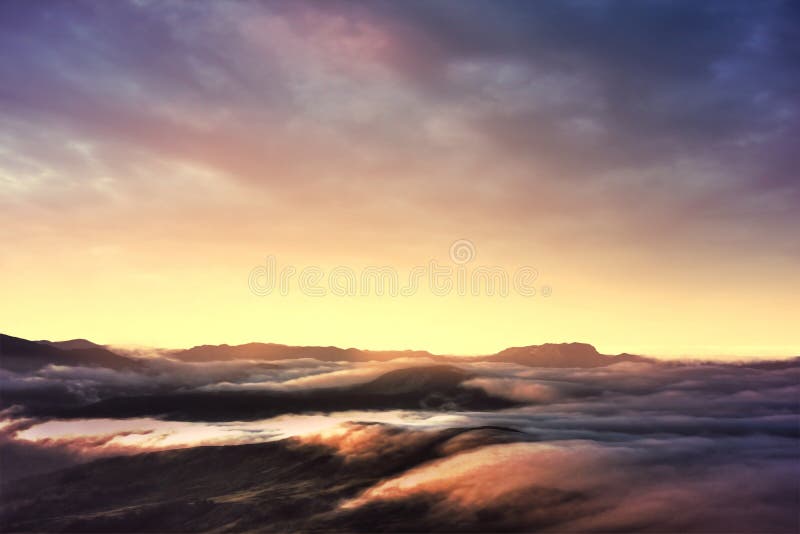 Clouds Like The Sea At Sunset Stock Image Image Of Sunset Editing 216218267