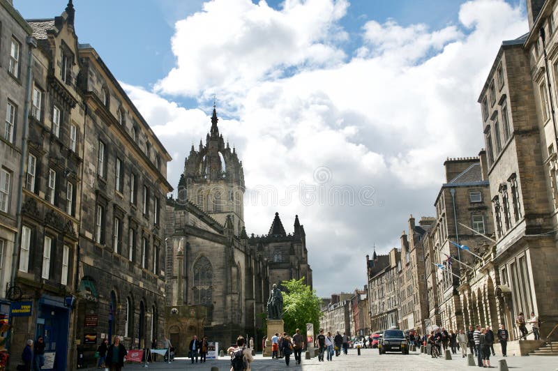 Clouds over the cathedral and Royal Mile