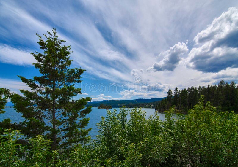 Clouds over Flathead Lake near Kalispell, Montana 2