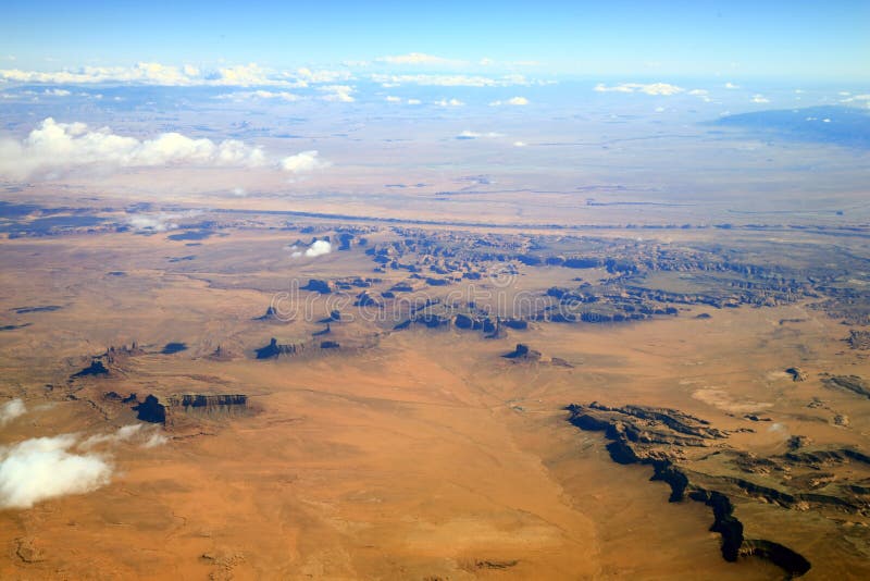 Clouds over monument valley