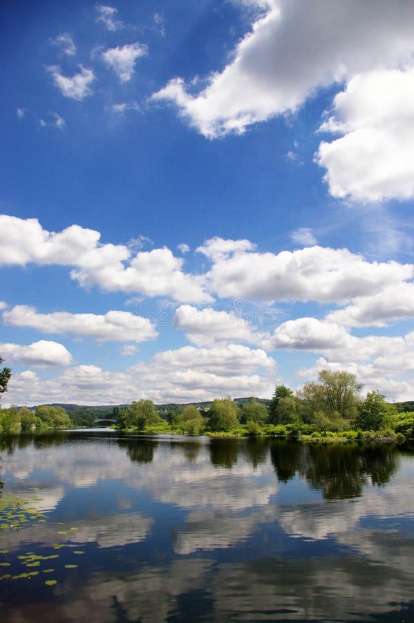 Clouds over river