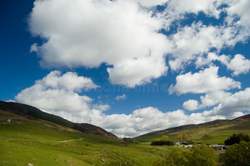 Clouds over the scottish hills