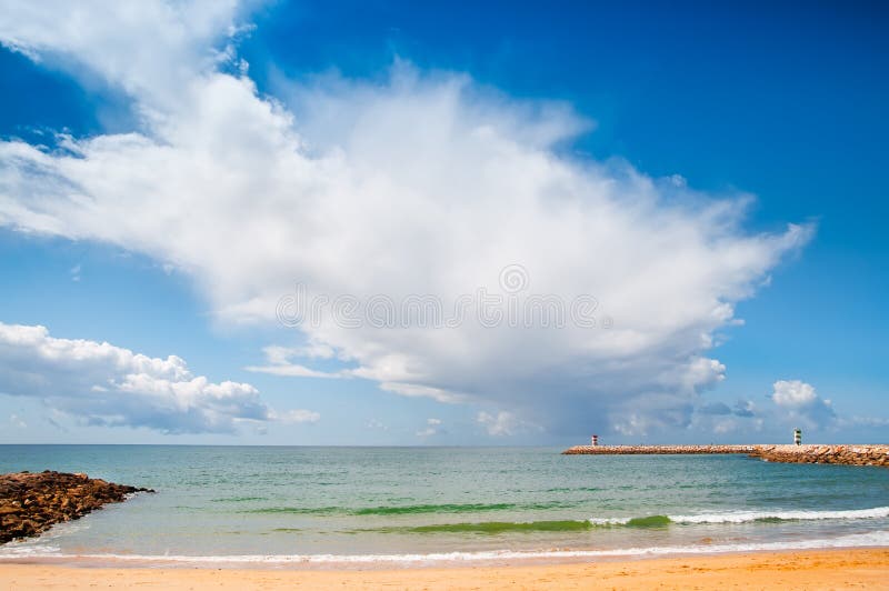 Clouds over the sea, Quarteira, Portugal