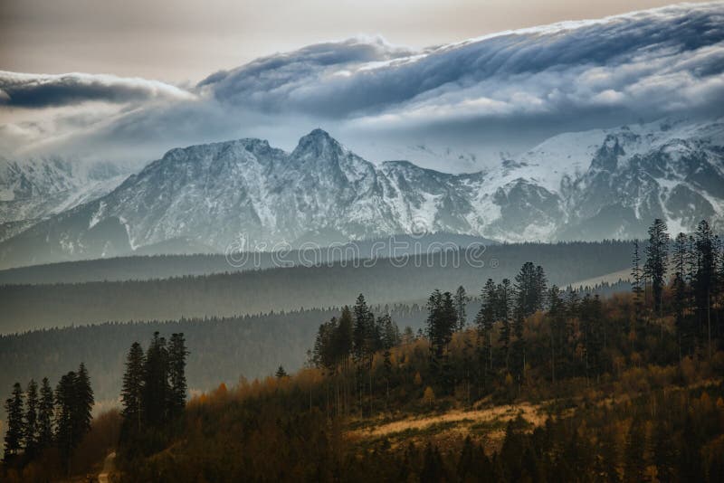 Clouds over Tatra mountains
