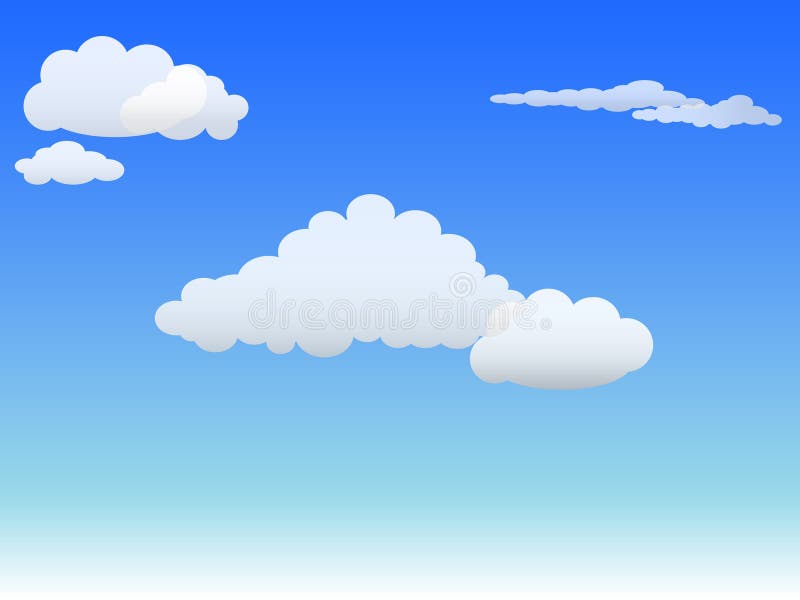 Clouds and sky stock vector. Illustration of morning, illustration