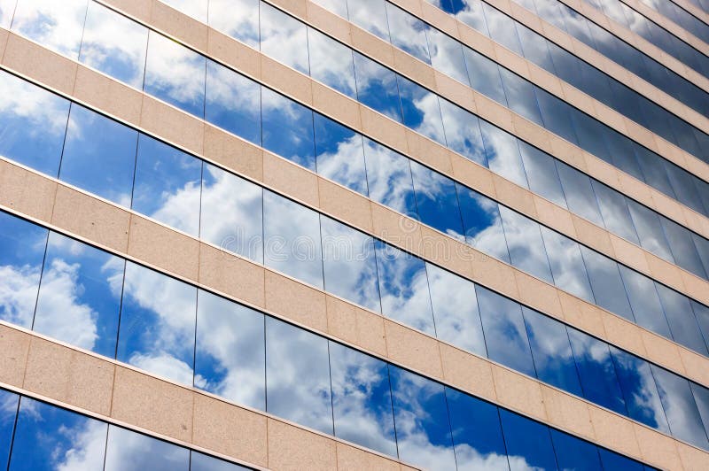 Clouds and sky reflection in the windows