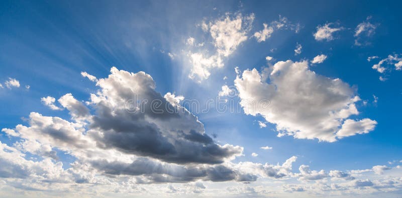 Clouds sun ray