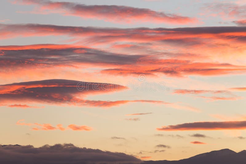 Clouds Sunset Like Stripes Colors for Background Stock Image Image of