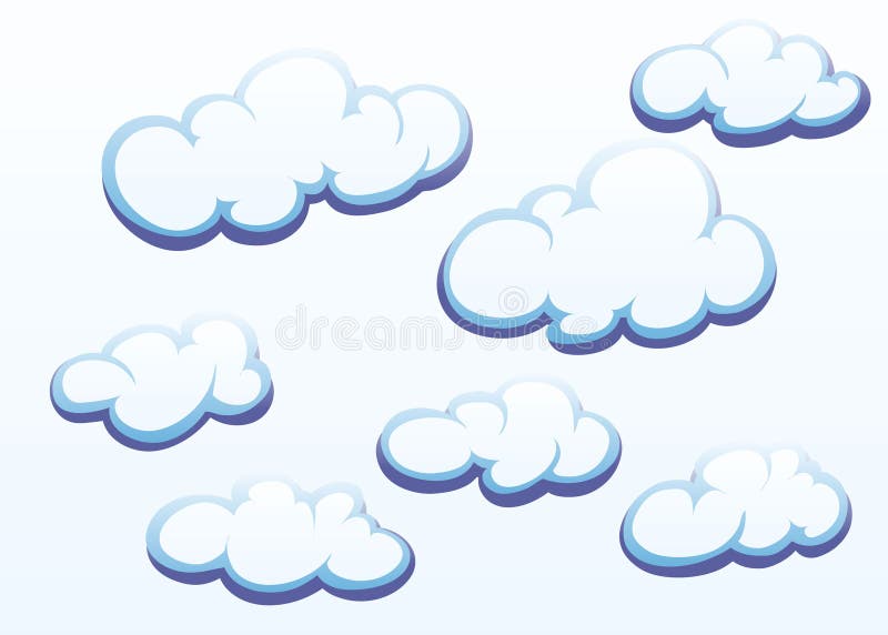 Clouds on white background stock vector. Illustration of steam - 42485330