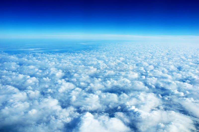 Clouds from a plane with blue sky. Clouds from a plane with blue sky