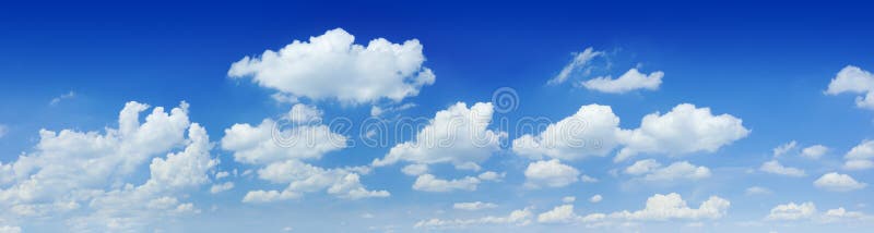 Cloudscape - Blauwe hemel en witte wolken