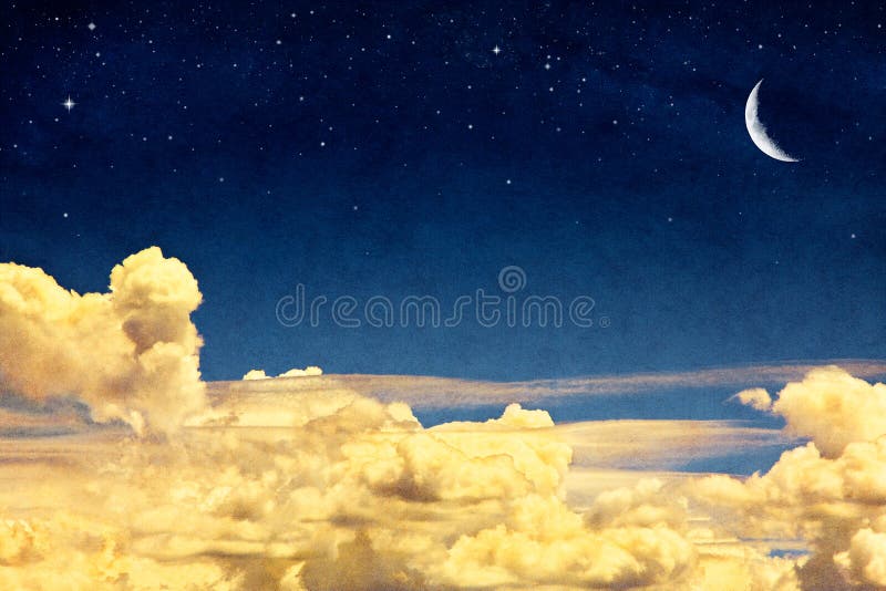 Cloudscape en Maan