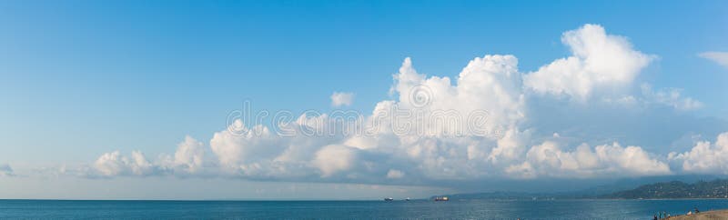 Cloudscape horizontal banner royalty free stock photos