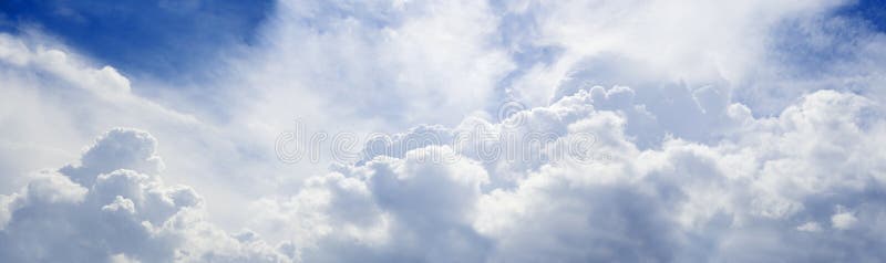 Cloudscape panorama stock images