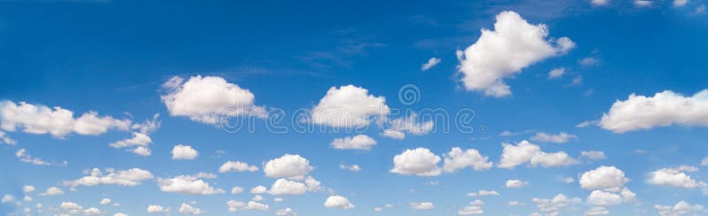 Cloudscape panorama royalty free stock photography