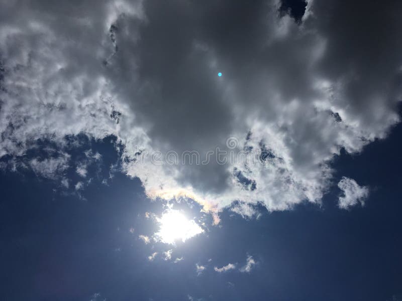 Cloudy Dark Blue Sky The Rays Of The Sun Break Through The Clouds Natural Wallpaper Minimalism Stock Image Image Of Background Lampshade 180975711