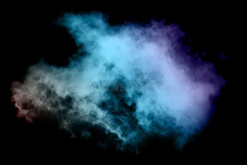 Green And Pink Steam On A Black Background Stock Photo - Download